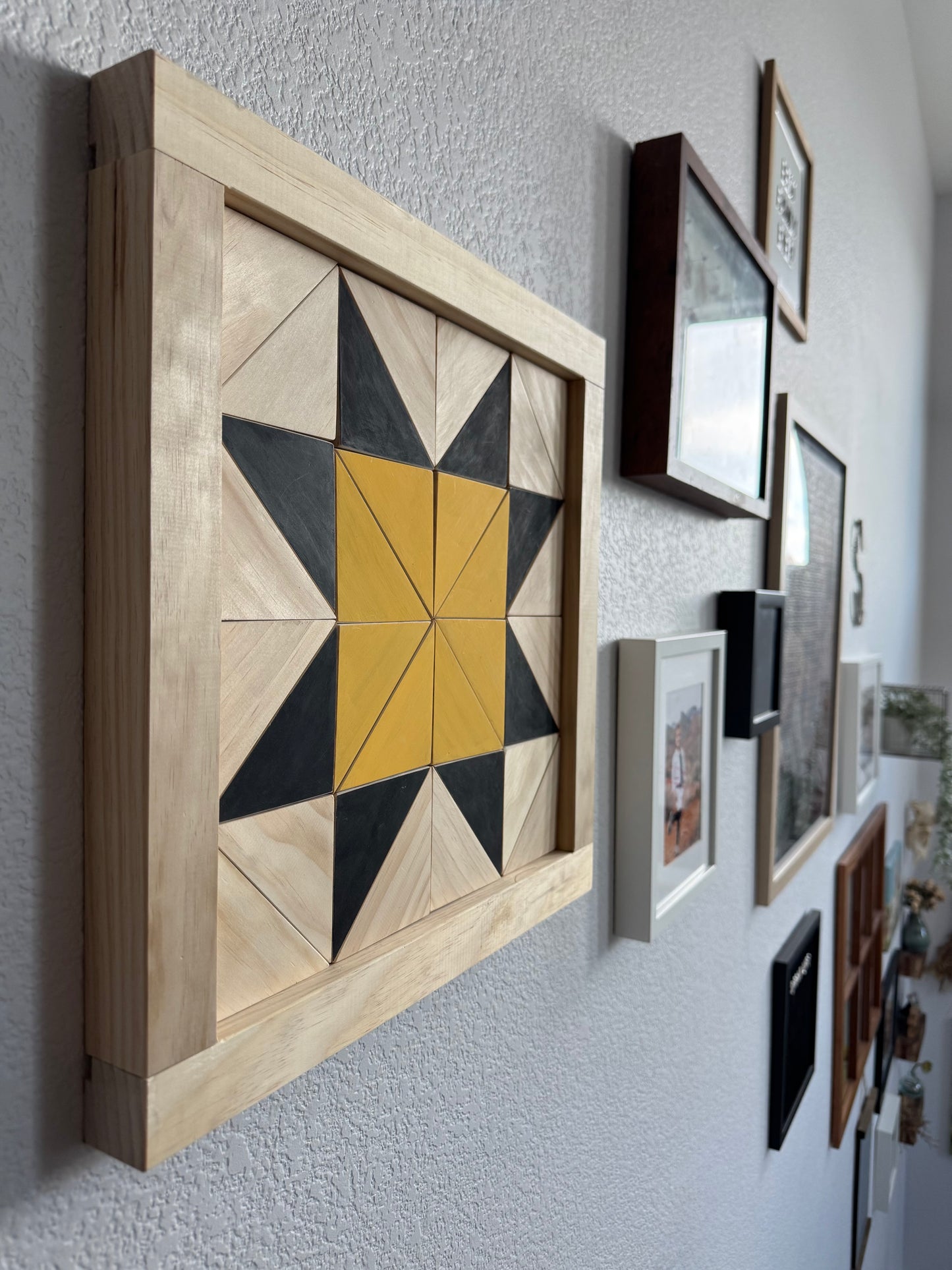 Wooden HST Quilt Blocks