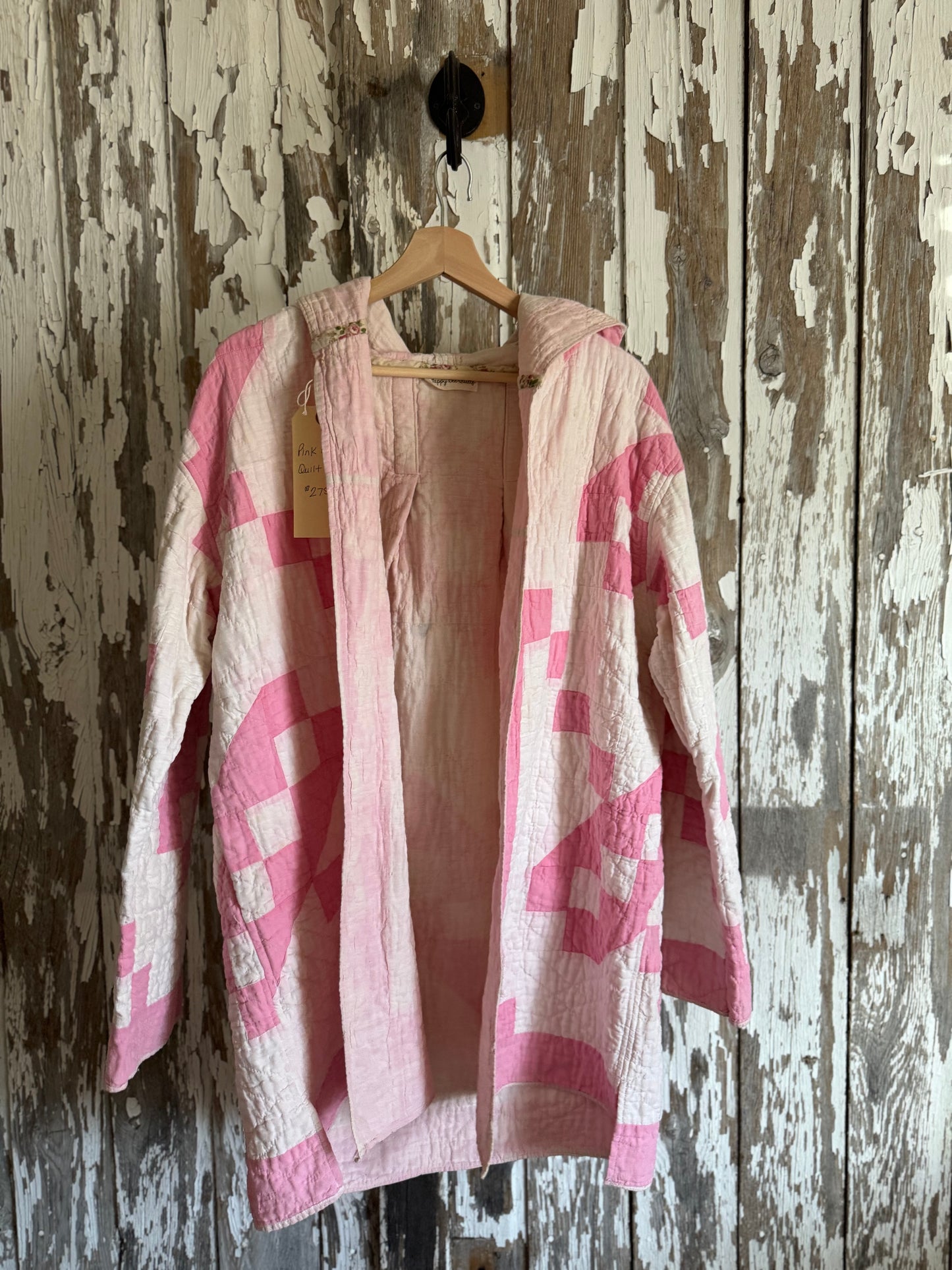 Chain and Link Hooded Quilt Coat