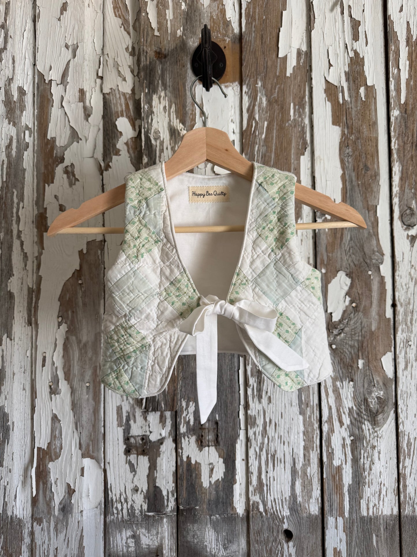 Green Quilted Kid Vest