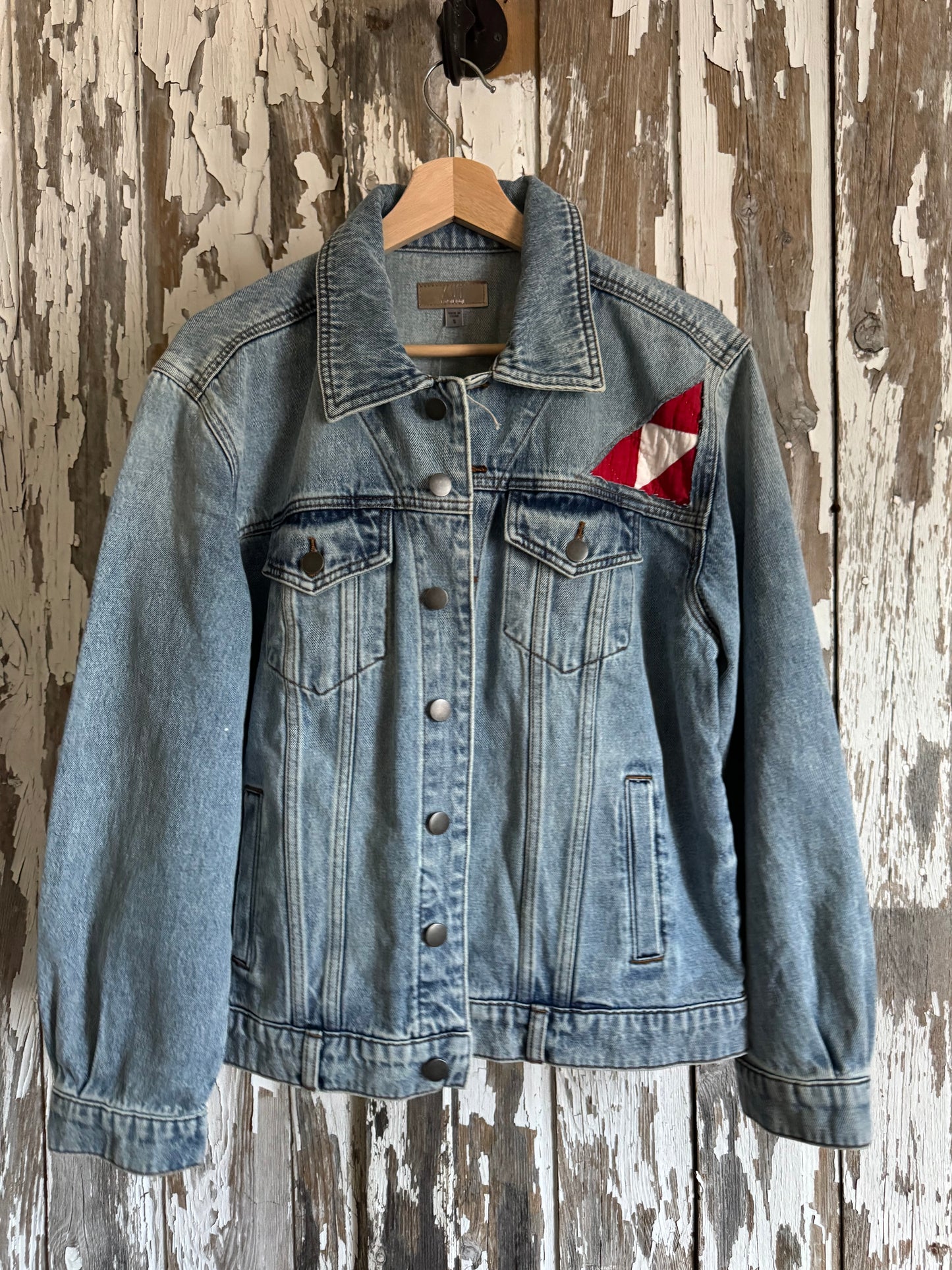 Quilt Patch Denim Jacket